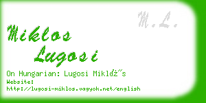 miklos lugosi business card